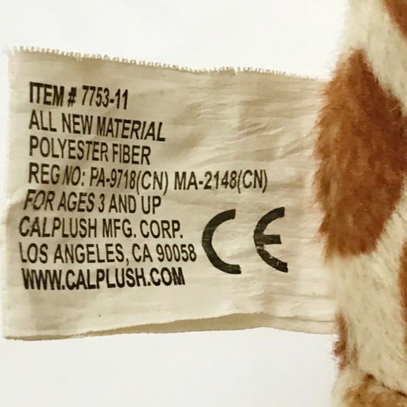 Calplush Plush 11" Giraffe Stuffed Animal - Picture 7 of 7